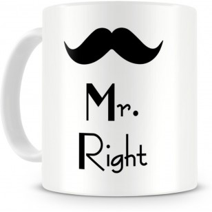  Mr. & Mrs. Right Couples Coffee Mugs Set